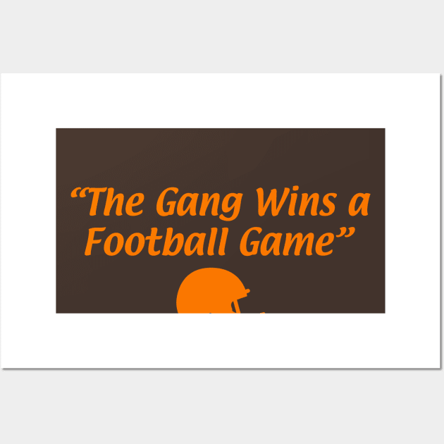 The Browns win a Football Game! Wall Art by mbloomstine